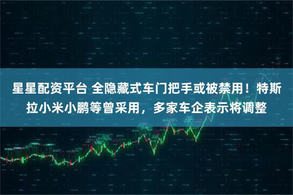 星星配资平台 全隐藏式车门把手或被禁用！特斯拉小米小鹏等曾采用，多家车企表示将调整